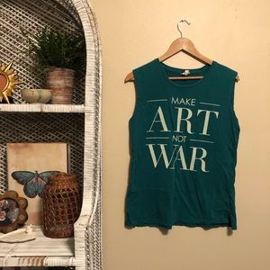 “Make Art Not War” Graphic Tank